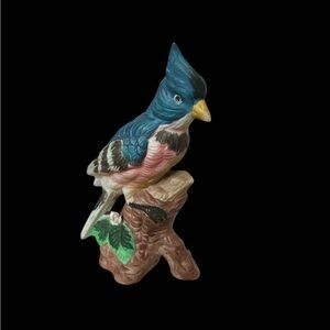 Vintage Lecroy Porcelain Eastern Blue Bird Figurine. Made in Taiwan. (D)